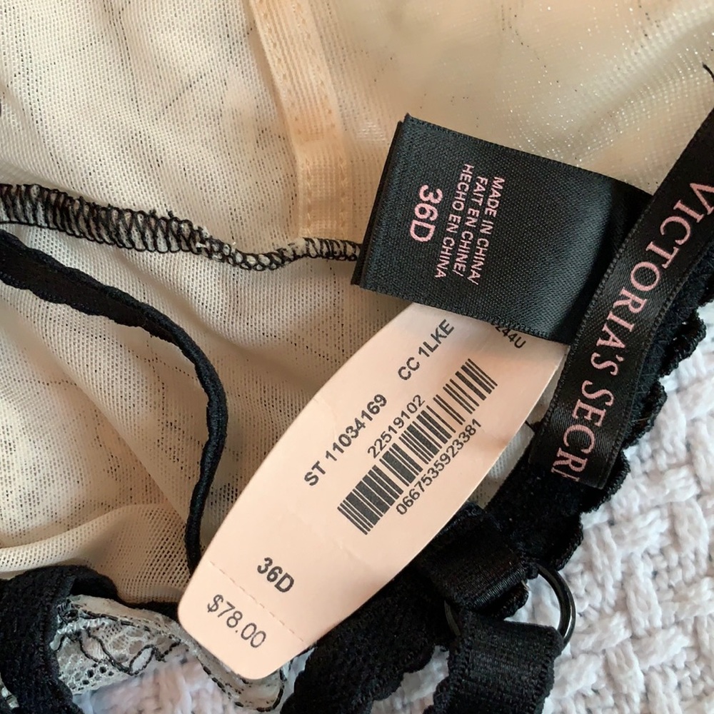 Cream and black lace lingerie piece